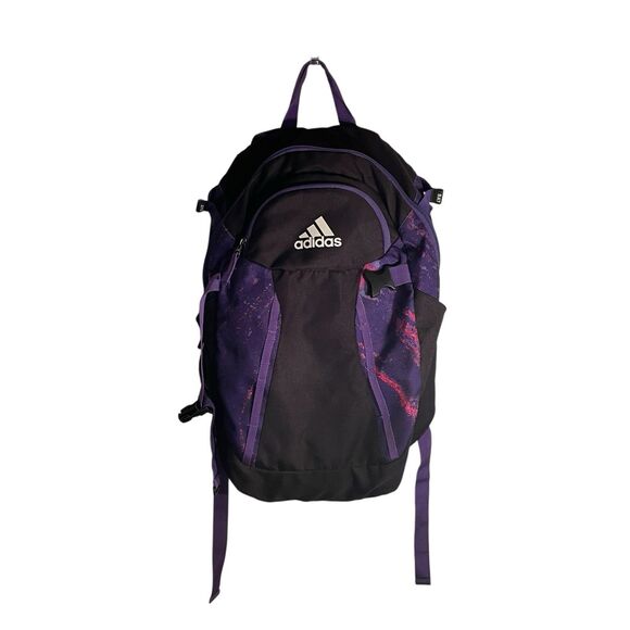Adidas Black Purple Pink Bat Bag. Several Pockets. Excellent Used Condition - Picture 1 of 15